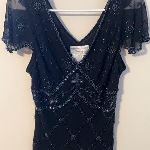 PAPELL BOUTIQUE Black Beaded top